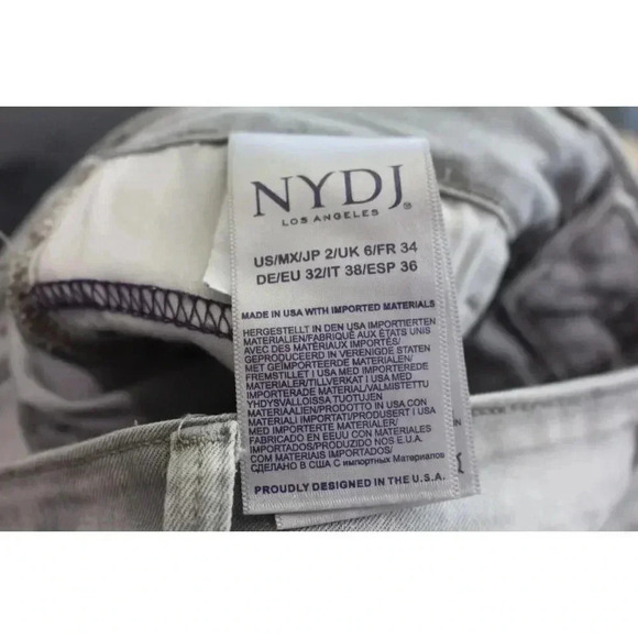 ladies NYDJ LOS ANGELES gray jeans size 2 - Picture 10 of 10